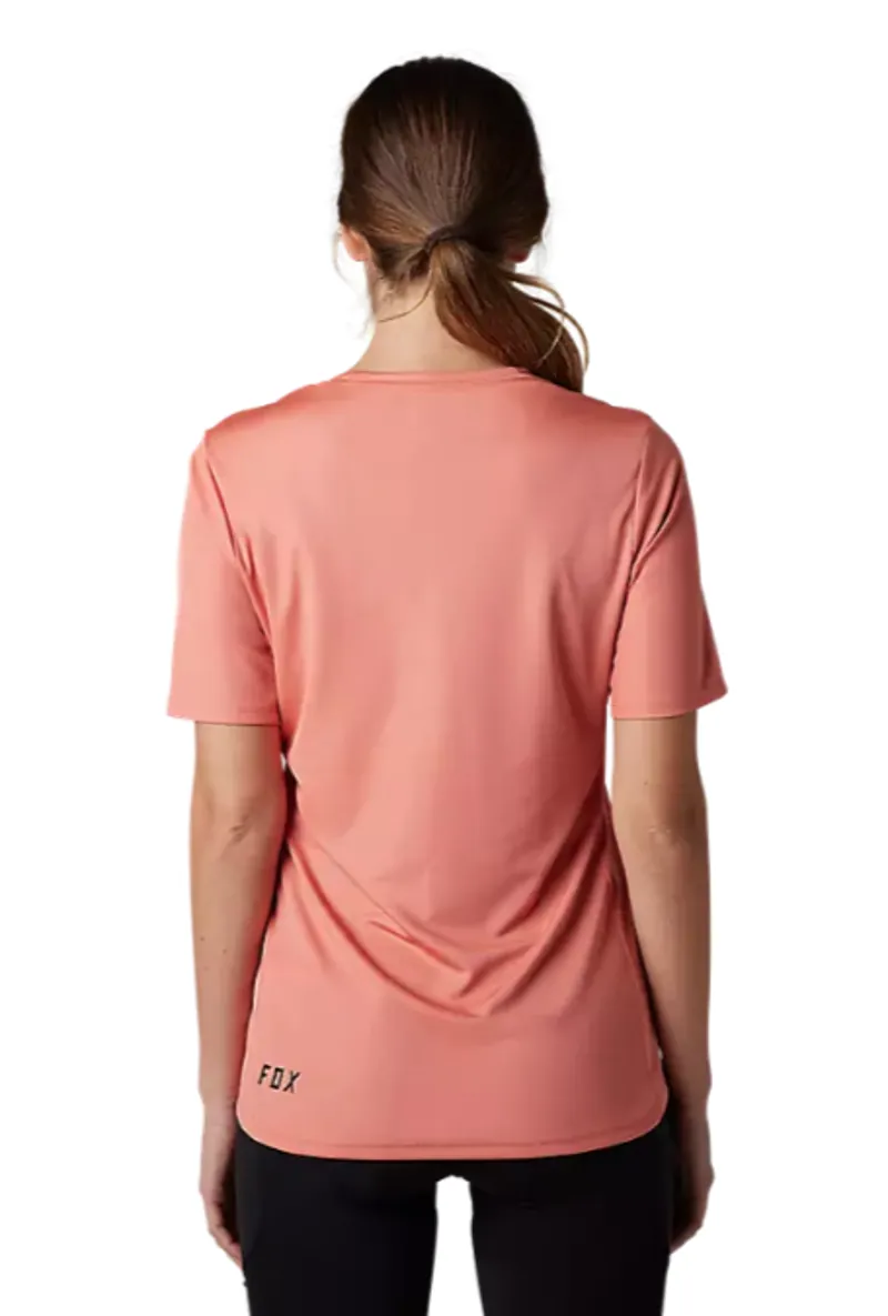 Fox Racing Women's Ranger Foxhead Short Sleeve Jersey in Salmon Pink-2